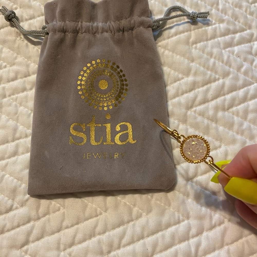 Stia jewelry gold plated .925 ster. druzy bracelet